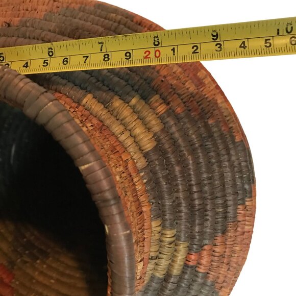 Vintage NATIVE AMERICAN Olla Basket Handwoven Southwestern Decor 12 X 9 U.S. - Picture 5 of 8